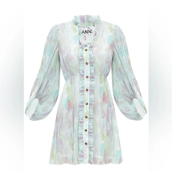 Ganni Micro Pleat Dress - Picture 4 of 8